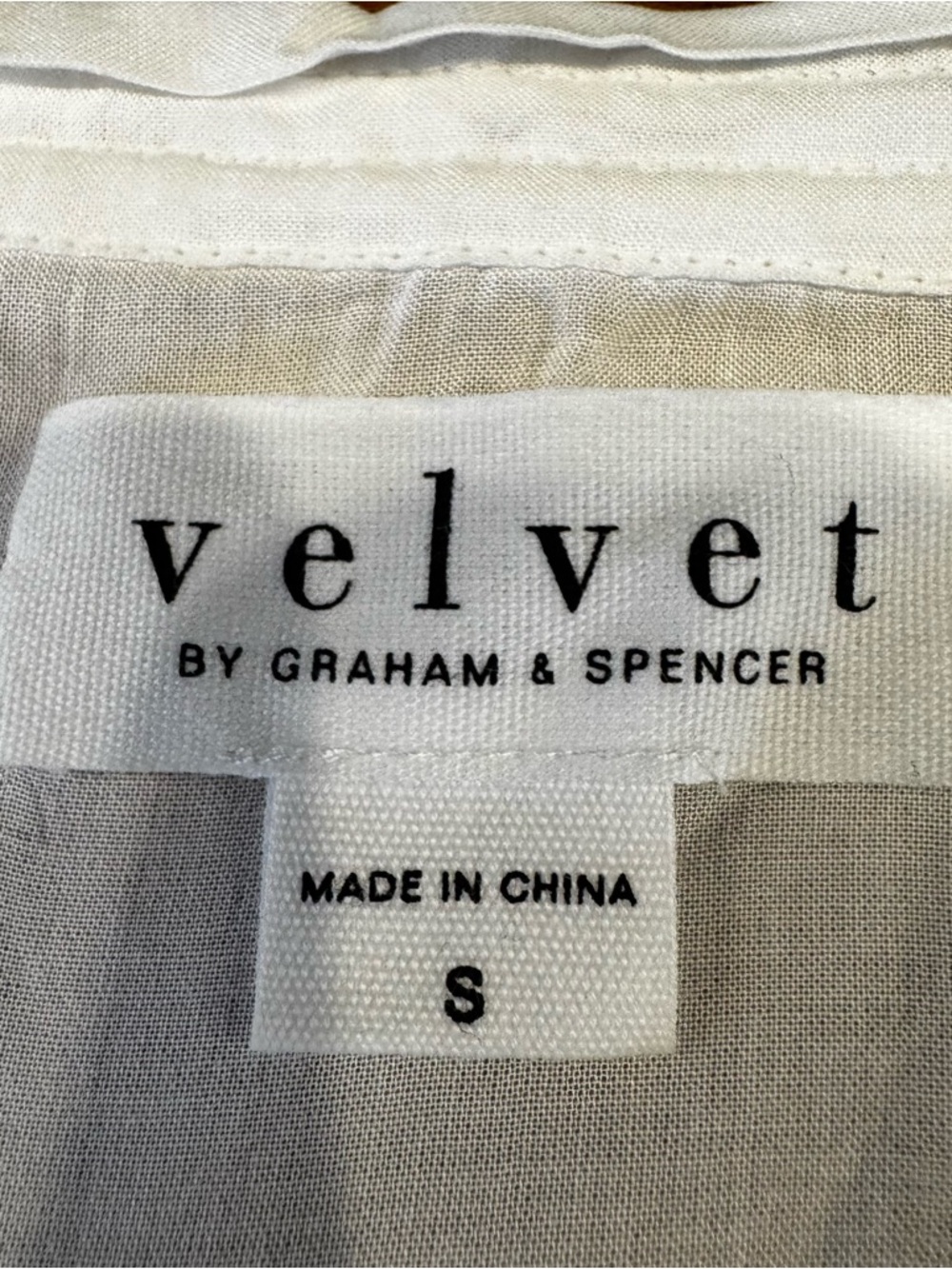 NEW VELVET BY GRAHAM & SPENCER Samantha White Viscose Popover Ruffle Trim Sz‎ S - Picture 8 of 14